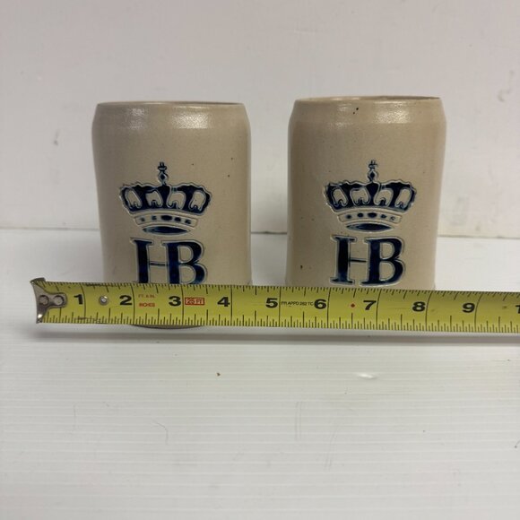 Vintage HB Hofbrauhaus Beer Stein Mug Blue Logo .5 L Stoneware W. Germany -1202 - Picture 10 of 10